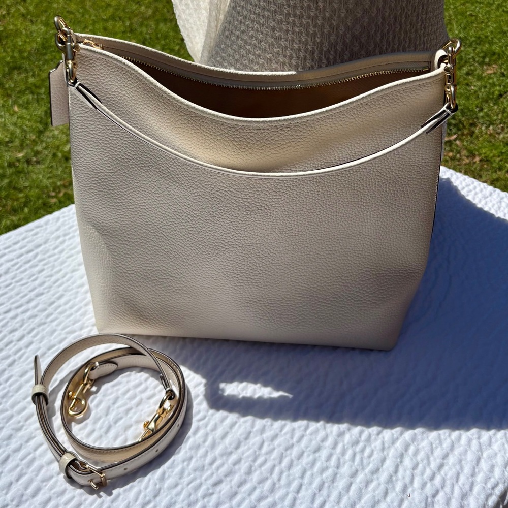 Coach Large Laurel Shoulder Crossbody Bag in “Chalk” CY684 NWT 🤩 STUNNING!🤩 - Picture 7 of 11